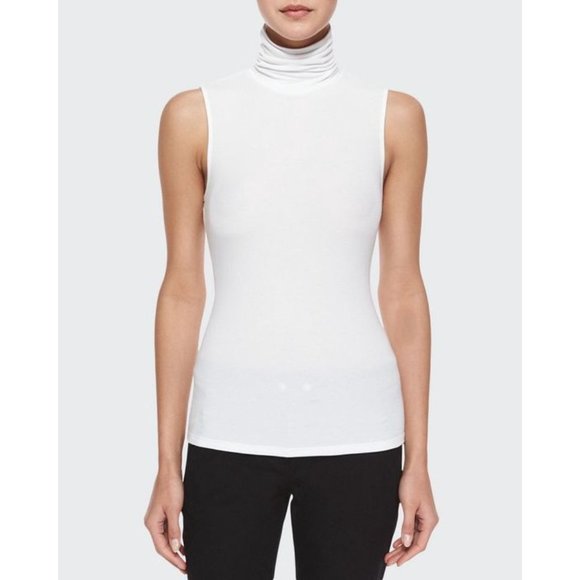 THEORY Wendel Sleeveless Turtleneck Top - White - NWT - XS - Picture 6 of 6